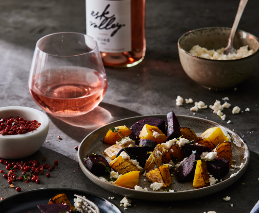 Grilled Beet Salad with Rosé Infused Cranberries Recipe